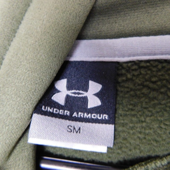 Under Armour Sweatshirt Adult S Hoodie Olive Green USA Protect This House Logo - Picture 2 of 7